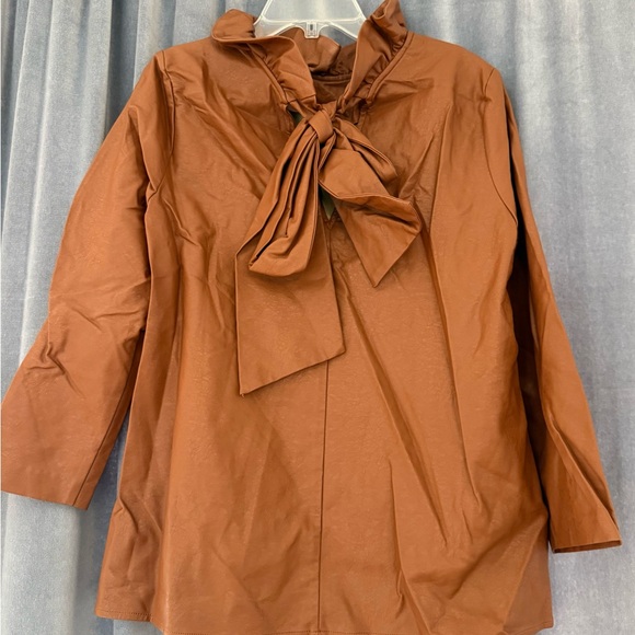 Tuckernuck Brown Leather Shirt WINTER EDIT - Picture 3 of 4